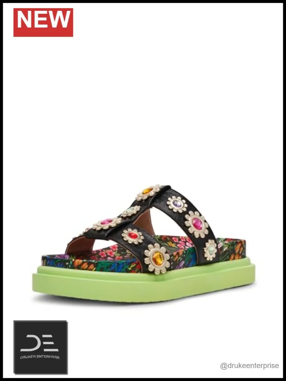 Betsey Johnson Madoxx Strappy Slide Sandals Platform Heel